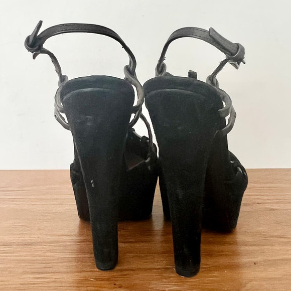 ALAÏA Suede Studded Platform Stiletto High Heels Shoes Black Women's Size 36.5 - Picture 3 of 7